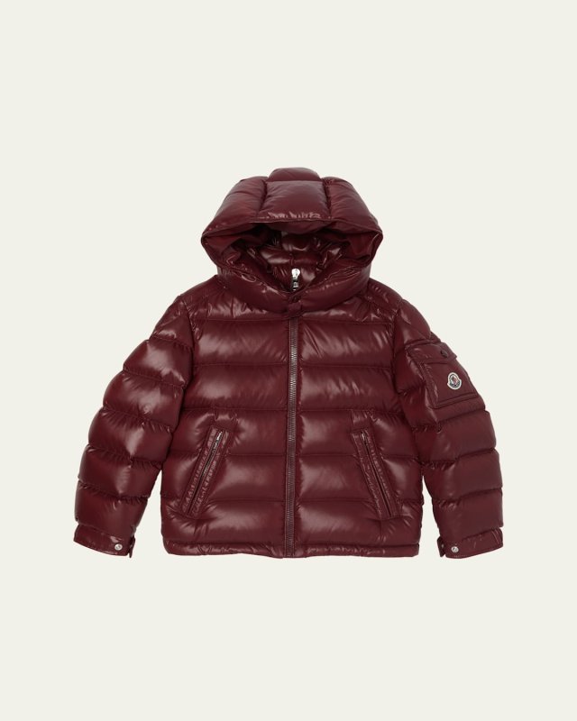 Boy's Maya Hooded Short Down Jacket, Size 12-14